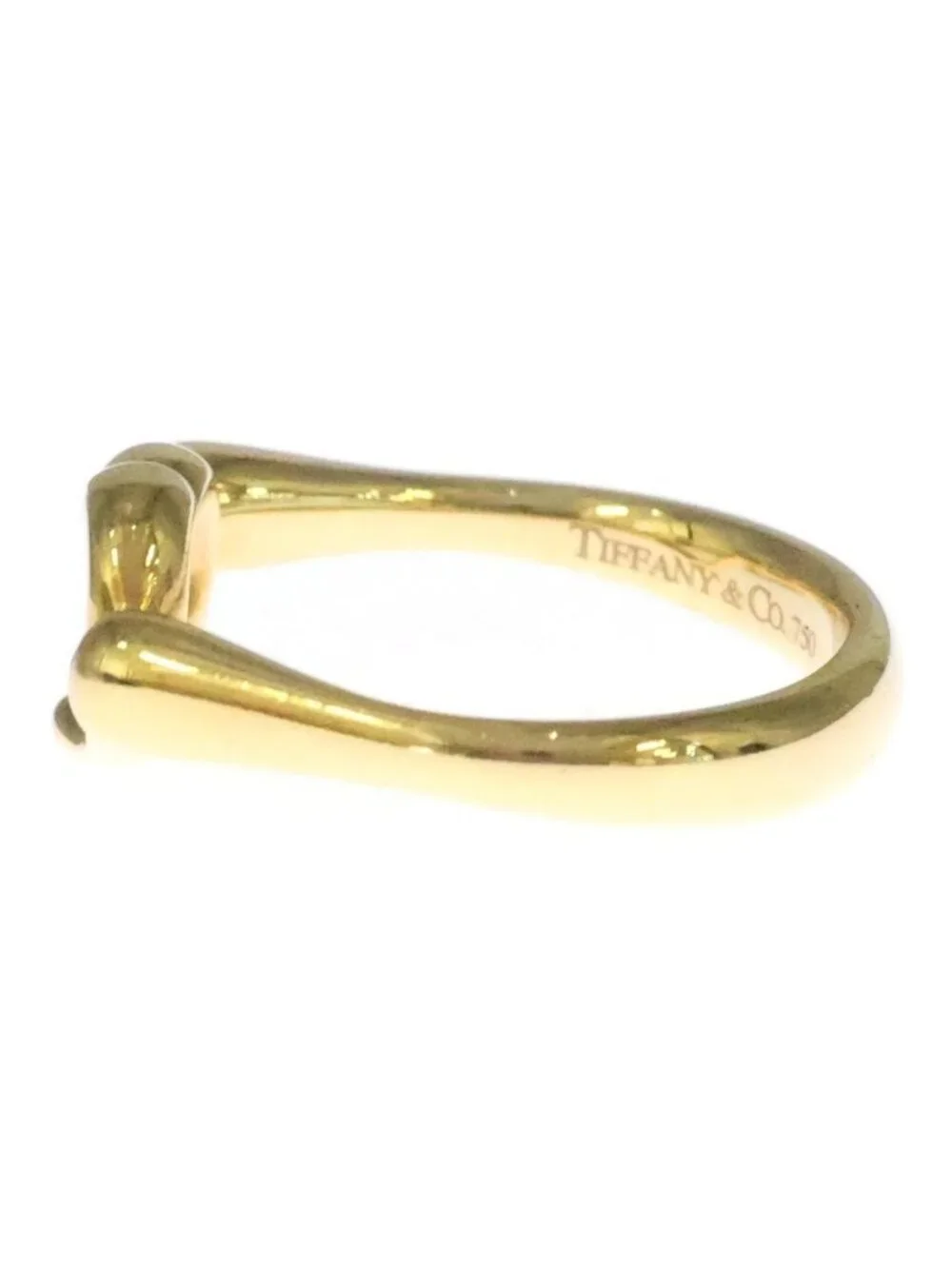 Tiffany & Co Open Heart Diamond 18K Yellow Gold Ring